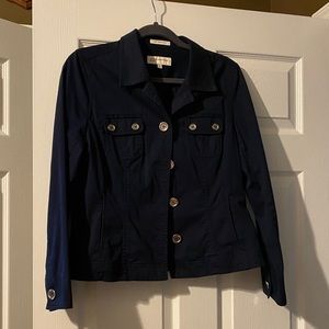 Jones New York Stretch Navy Jacket Medium